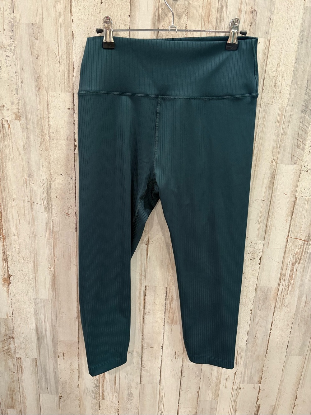 Vuori Inversion Rib Leggings Women’s Large Green High Rise Yoga Activewear